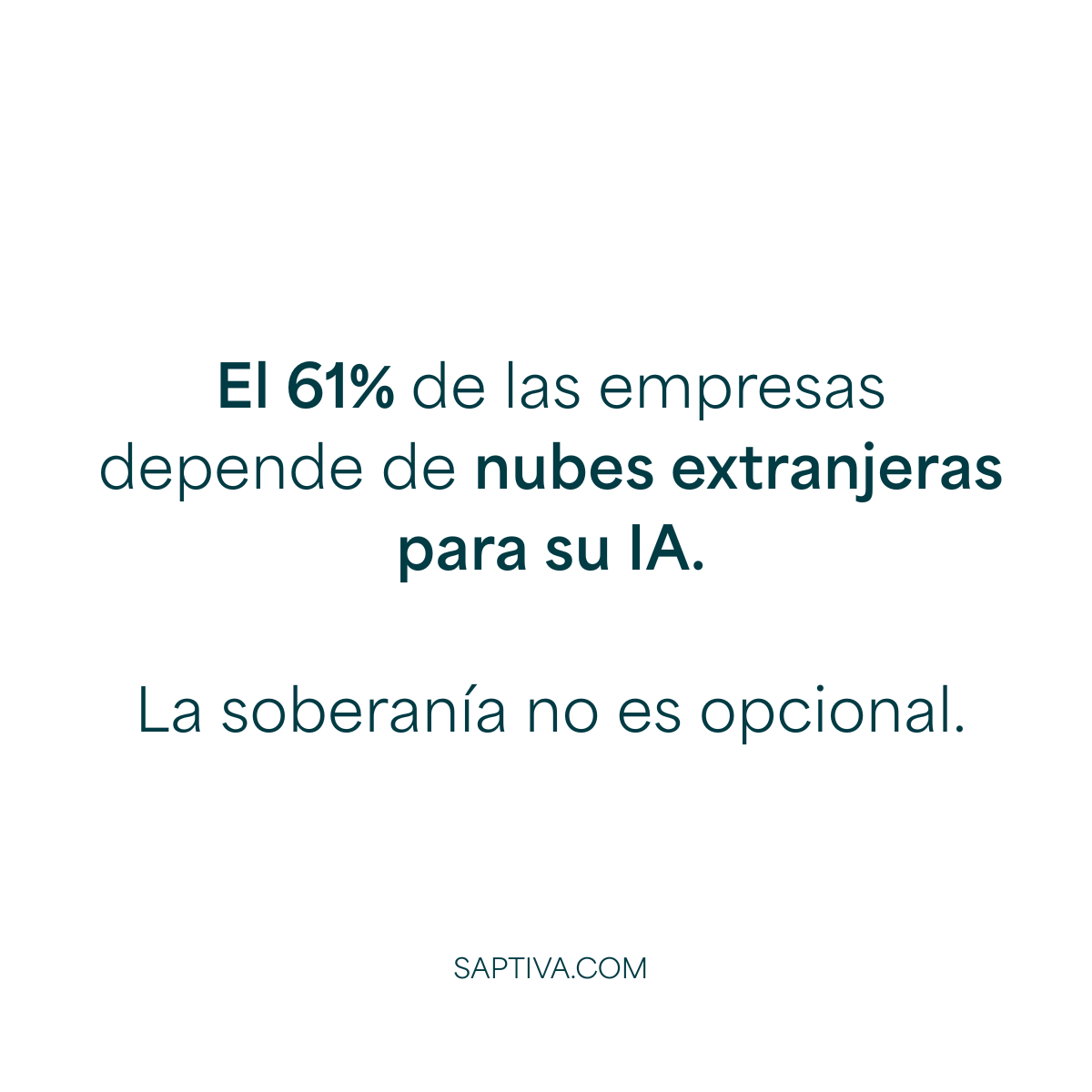 Saptiva_AI's tweet photo. El 61% de las empresas depende de nubes extranjeras para su IA.
La soberanía no es opcional.
#IAenLATAM #InfraSoberana #Cumplimiento https://t.co/wpnD2QLbZj