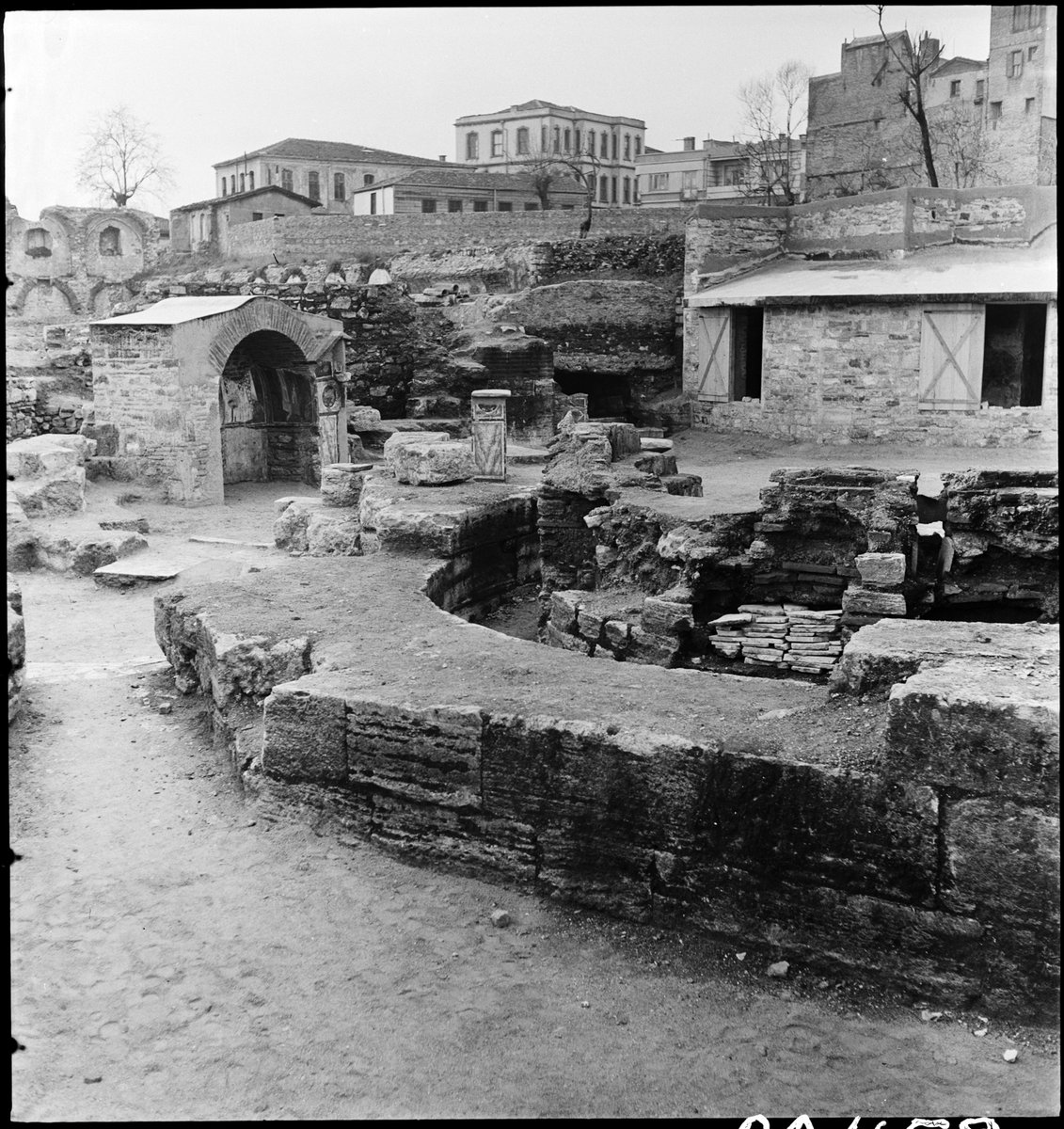 Frescoes and ruins of the Church of St. Euphemia - formerly Late Antique Palace of Antiochus by the Hippodrome of Constantinople
Photos by Nicholas V. Artamonoff (1940s) 

Today is the feast day of St. Euphemia
