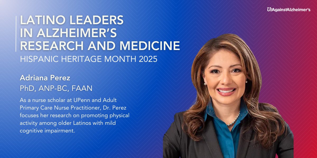 Yesterday kicked off #HispanicHeritageMonth! 👏 Over the next few 4 weeks, we will be spotlighting Hispanic leaders in healthcare who are advancing social justice &amp; brain health equity within Latino and other diverse populations – starting with <a href="/AdrianaPerez98/">Adriana Perez, PhD, ANP-BC, FAAN, FGSA</a>, PhD, ANP-BC, FAAN!