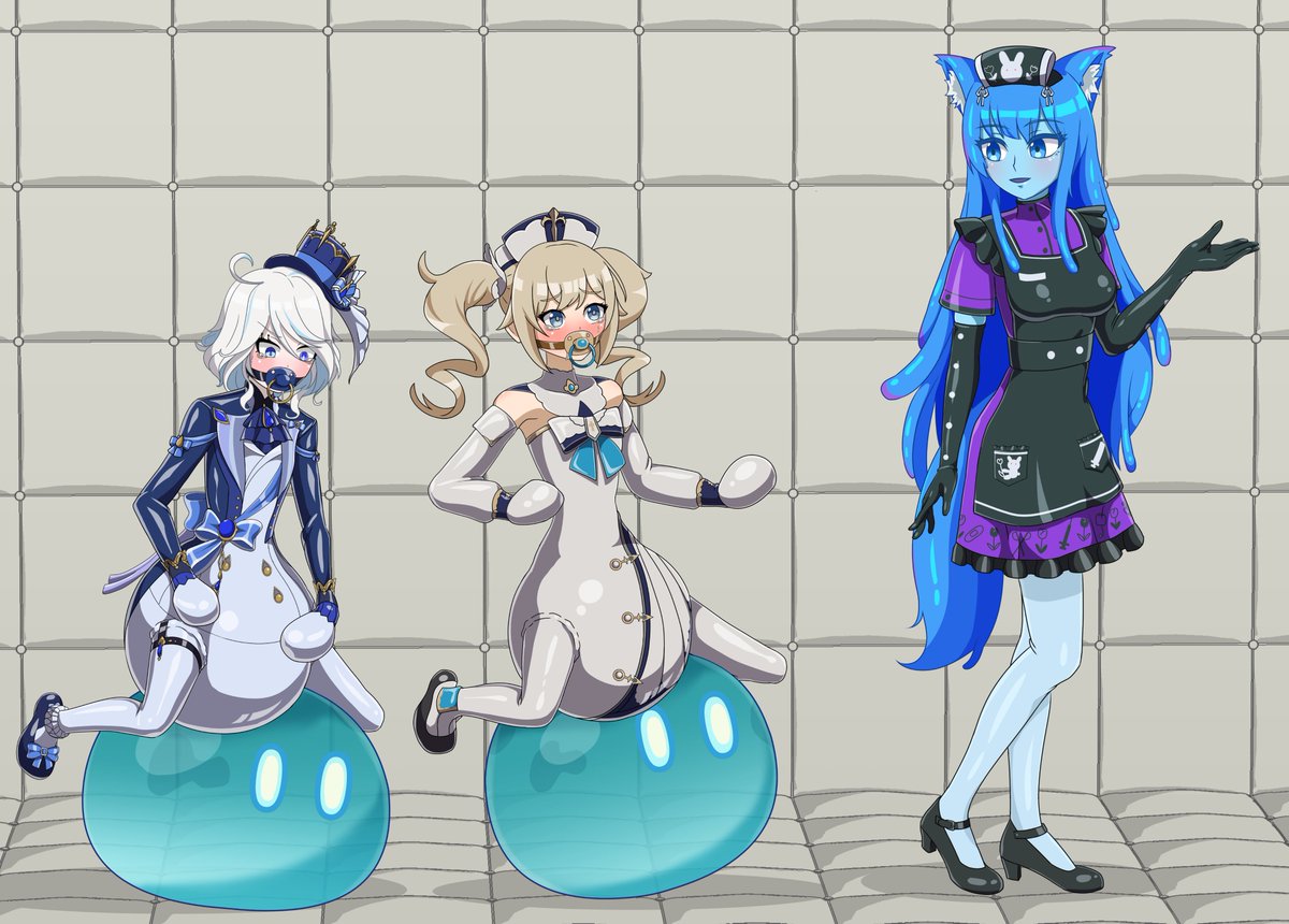 フリーナ、バーバラ ABDLスーツ収容
ナース姿のJillさん(依頼者様OC)に連れられて
Skebでした ありがとうございます