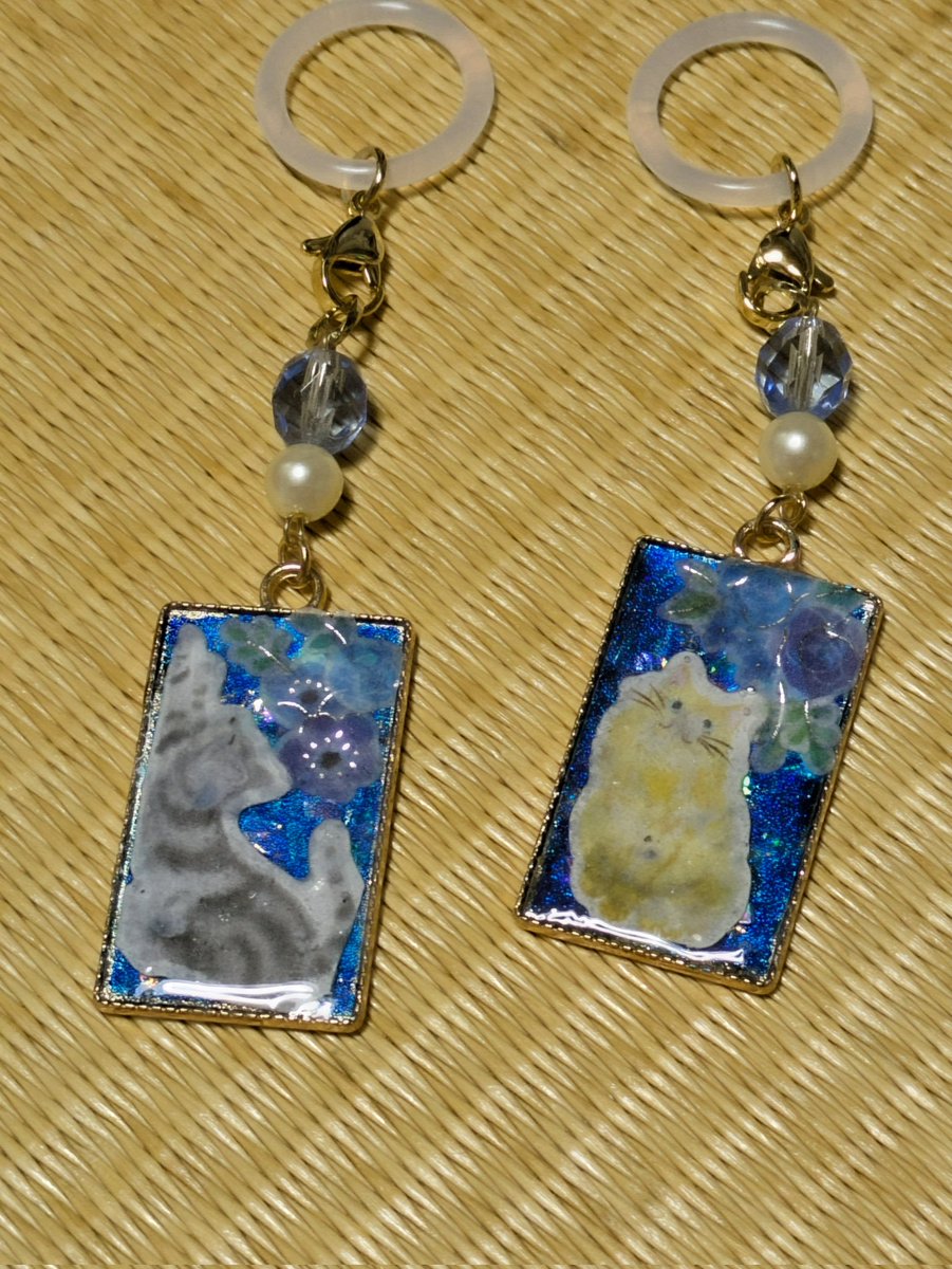 猫 #レジン #アンブレラマーカー レジンで猫ちゃんのアンブレラ