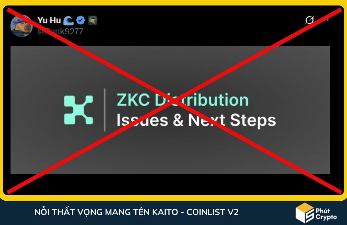 5phutcrypto_'s tweet photo. Cắt đôi lợi nhuận của người dùng, Kaito tự biến mình thành Coinlist V2  #5PC @KaitoAI 

@Punk9277  nhìn thấy bài này chắc phải cay mình lắm, vì cứ ngỡ mọi chuyện hạ màn rồi, mấy hôm nữa lại đẩy $KAITO rồi ra mắt Launchpad mới, ai mà ngờ mình lại vén cmn màn lên, Ú ÒA

Bài viết này sẽ chia sẻ chi tiết, cụ thể cách Kaito cắt đôi tiền của người dùng tham gia "Capital Launchpad" như thế nào 

🔷 Pre Sale $ZKC lãi khủng, nhưng.. 

- Nếu ae theo dõi 5PC hay Boundless và tham gia Mainnet Beta thì sẽ có slot mua pre sale trên Kaito với FDV 290M 

=> Với giá list sàn xoay quanh mốc 1.4-1.6 đô thì ae sẽ lãi từ 5-6 lần với vốn gốc

- Tuy nhiên đời đâu là mơ, lãi của ae còn phải được Kaito duyệt đã 

🔷 Màn thử nghiệm đi vào lòng đất - Vô ý hay cố tình ? 

❗️Lưu ý với ae thì mọi quyết định của Kaito đều ảnh hưởng trực tiếp tới túi tiềncủa người tham gia Launchpad, bao gồm kèo đầu tiên nổ là Boundless

=> Và tất nhiên, Kaito chọn thử nghiệm tính năng mới ngay tại launchpad đầu của họ 

=> Mọi chuyện sau đó biến thành ác mộng với ae tham gia pre sale

⏰ 20h: Boundless ra mắt link claim airdrop. Người dùng có khoảng 1h để claim và nạp lên sàn (giao dịch lúc 21h)

=> Trong thời điểm này Kaito Yapper cũng được claim luôn rồi nha ae

⏰ 21h: $ZKC chính thức được list sàn 

⏰ 21h35: $ZKC được phân phối về cho Kaito. AE có thể check ở đây 
https://t.co/6ovhq2oZDY

=> Giá lúc này đang xoay quanh mốc 1.3-1.4$ 
=> Okay nếu là dự án có tâm có tầm, lúc này Kaito có thể cho người dùng rút tiền về ví cá nhân để bán
=> Nhưng không anh em à, lúc này dự án phải thử nghiệm cái mới, phải vip pro, web3 các thứ

⏰22h: Dự án thông báo lỗi, đổi claims provider và gửi airdrop về Smart Wallet 
=> Ae tưởng claim và bán được r đúng hông ? Không ae à, dự án tiếp tục múa bằng cách ra mắt swap 

⏰22h45: Giá giảm về 1$, token lúc này đã được trả về smart wallet rồi. Ae tưởng rút bán được r chứ gì ? Không hề, dự án bắt ae rút hoặc swap với phí 20-30$ 
=> Cắn tới xương luôn 
=> Giá sau đó tiếp tục giảm sâu về 0.9x 

🔷 Founder Kaito  @Punk9277 hôm nay lên đính chính xin lỗi, hứa sẽ hoàn phí gas 120% 

=> Tuy nhiên thì thanh niên này không nhắc gì về việc giá đã gần chia 2 so với những ae tham gia Yap 

=> Đúng rồi đó ae, dự án ưu tiên những ae yap hơn là những ae đầu tư tiền tươi vào Boundless

🔷 Mọi chuyện đã kết thúc ở đây ? Không hề, ae nghĩ Kaito minh bạch à ? 

=> Như ae cũng biết thì tham gia Mainnet Beta tùy theo rank sẽ được bonus token từ 10-50% 

=> Và số token đó gần như được Kaito nuốt trọn, rất nhiều ae tham gia presale bao gồm ad không nhận được phần bonus mà Kaito nói là đã phân phối vào hôm qua rồi 

=> Tin nổi không ? 1 dự án vốn hóa gần 300 triệu đô, đang đứng top đầu trong mảng Yap to Earn vì tiền mà bán đi uy tín như thế đó