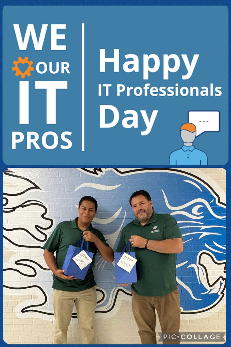 Computers: crash. WiFi: down. Us: panicked. Bill and David: Try it now. ✨ Magicians, everytime!  Thanks so much to our amazing NMS IT guys! #FZNMScougars