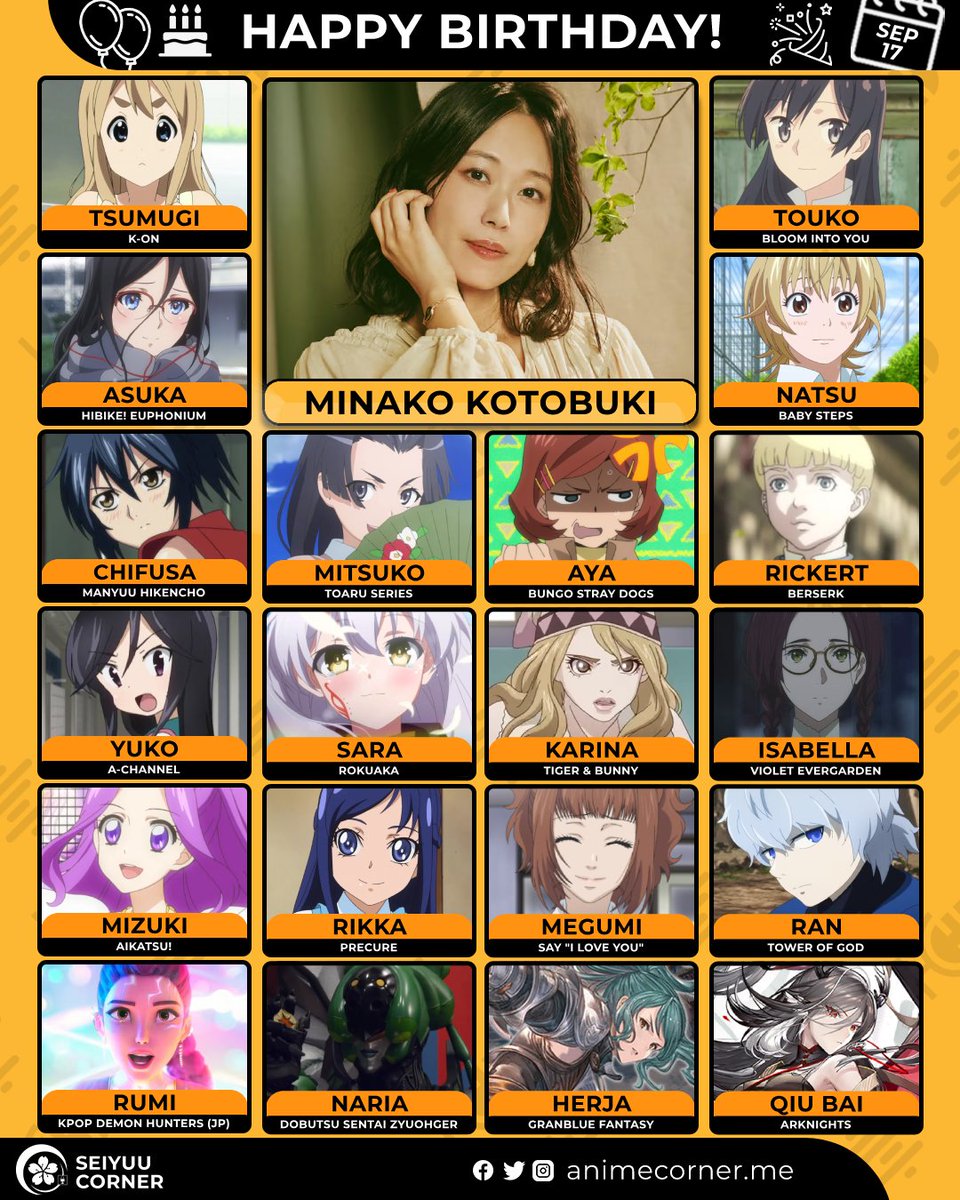 Happy 34th birthday Minako Kotobuki! 🎉

#MinakoKotobuki #寿美菜子 #寿美菜子生誕祭2025
