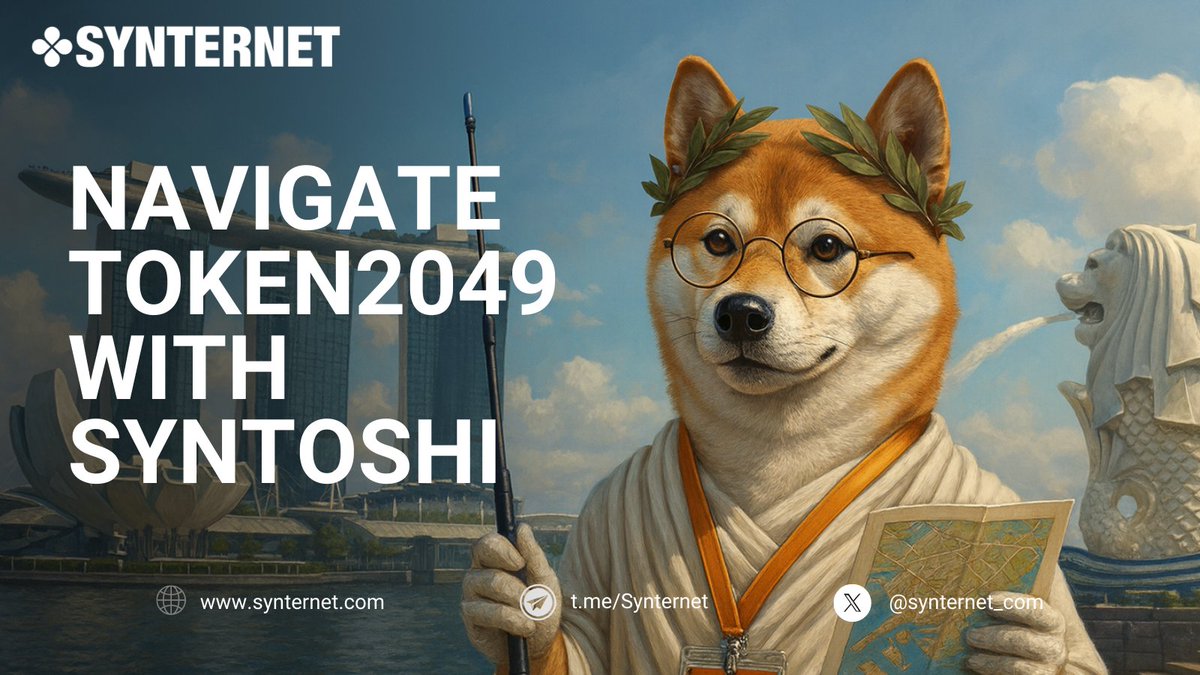 syntoshidog's tweet photo. Token2049 is fast approaching and the schedule is packed. 🏙️✨
Not sure what to do or where to go?
Meet Syntoshi, your Token2049 Tourist Guide. 🐕📍
From side events to key stages, he’ll help you make the most of Singapore.
#Token2049 #Syntoshi #DeFAI https://t.co/x0mtxGRq3g