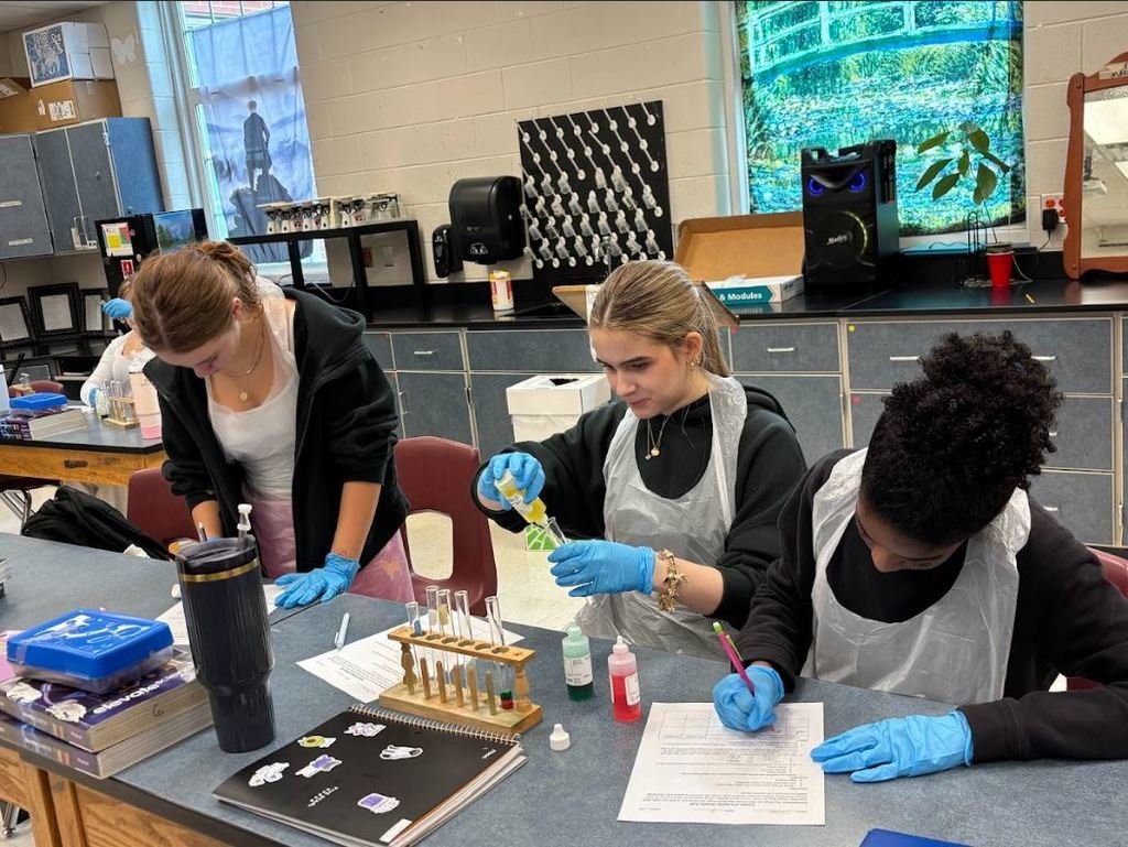 Mr. Bish's science students explored density by testing what sinks or floats and studied acids and bases using cabbage juice as a pH indicator. They had a pHenomenal time!