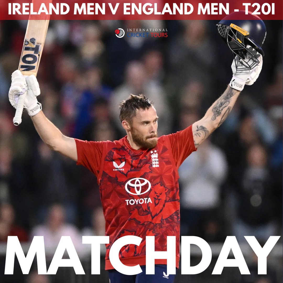 It's matchday! 🏴󠁧󠁢󠁥󠁮󠁧󠁿

🆚 Ireland
🏟️ Malahide Cricket Club Ground
🏆 1st T20I

Who is heading to Dublin today? 👋

#ENGvIRE #internationalcrickettours