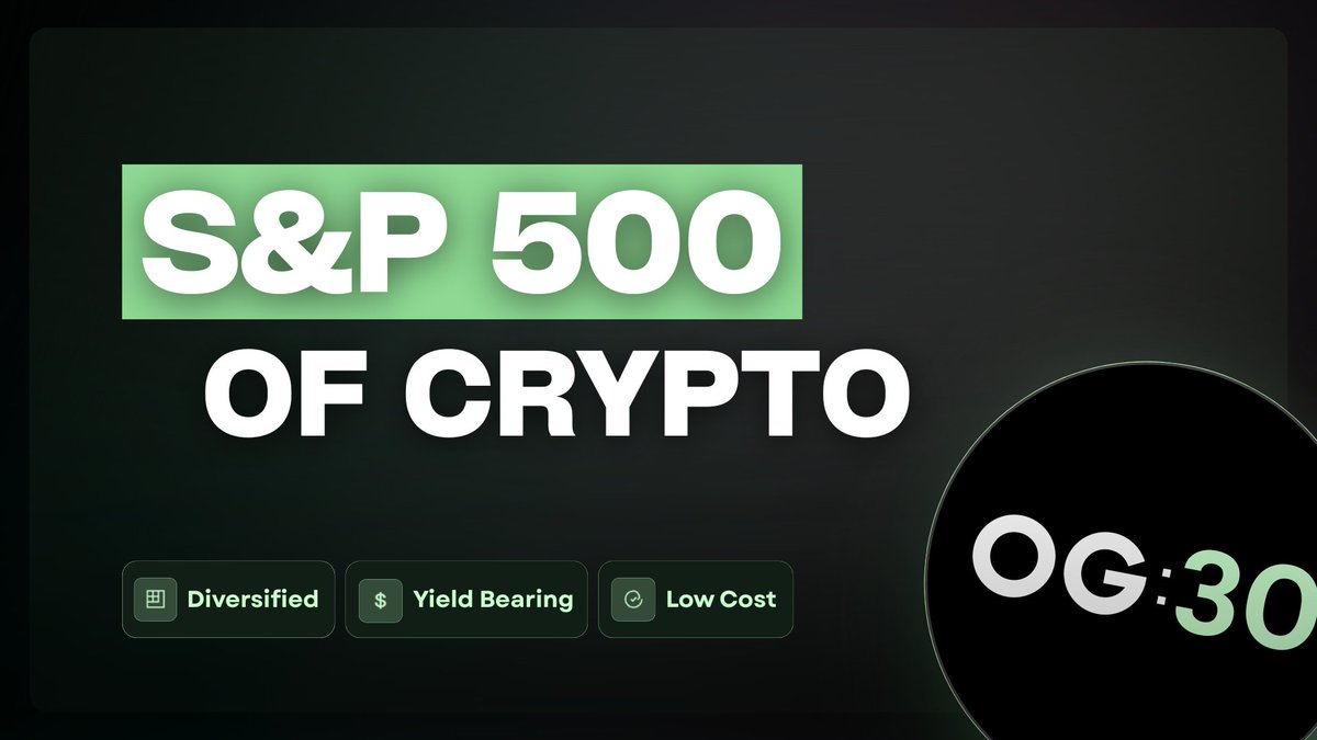 I just bought the S&amp;P 500 of Crypto, with a single token

> Exposure to top 30 crypto assets
> Earning 35% APY by staking
> Farming a potential airdrop

Here’s how you can do the same: 🧵👇