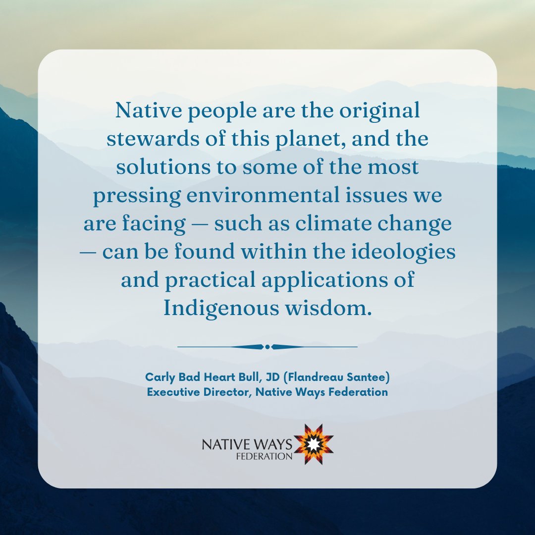 native_ways's tweet image. 🌍 Answers to many of today’s env. challenges are rooted in Native wisdom &amp;amp; practices. Honoring &amp;amp; supporting Native-led solutions means protecting the earth for generations to come. Support #NativeNonprofits at GiveNative.org. 
#ClimateSolutions #EnvironmentalJustice