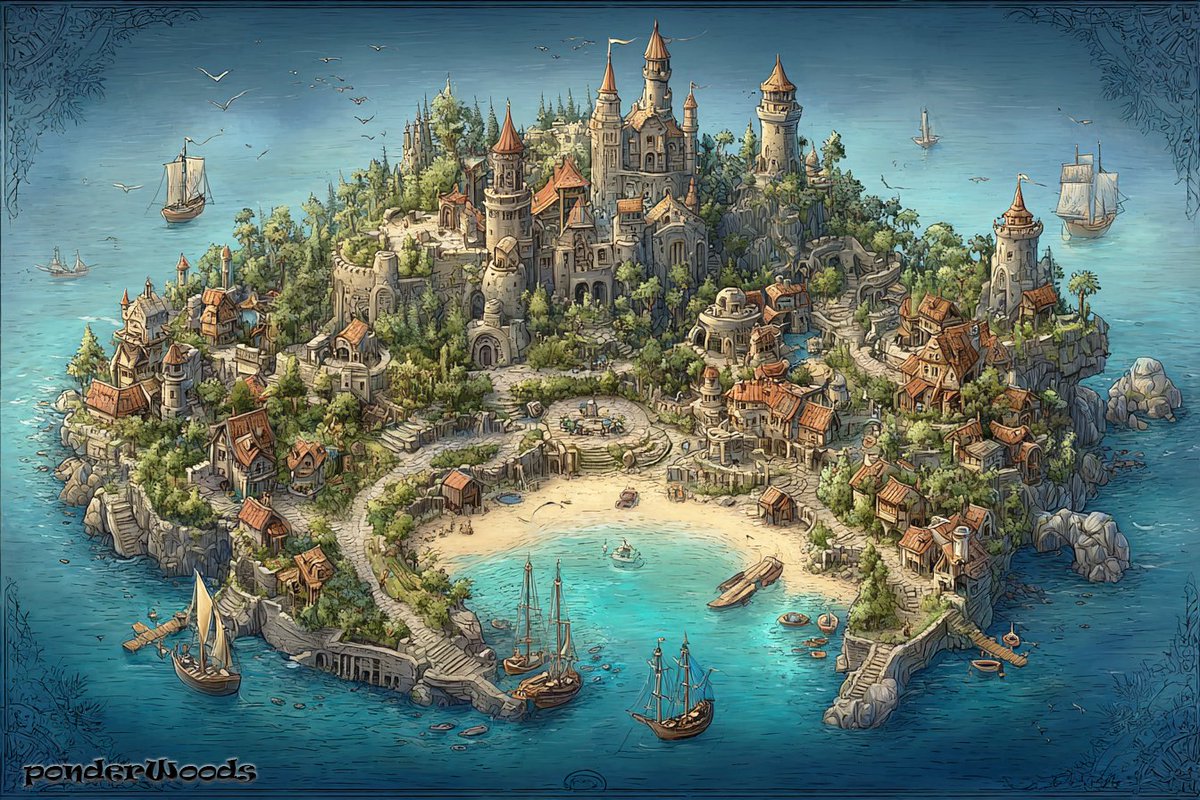 ponderWoods's tweet image. QT your Fantasy Map