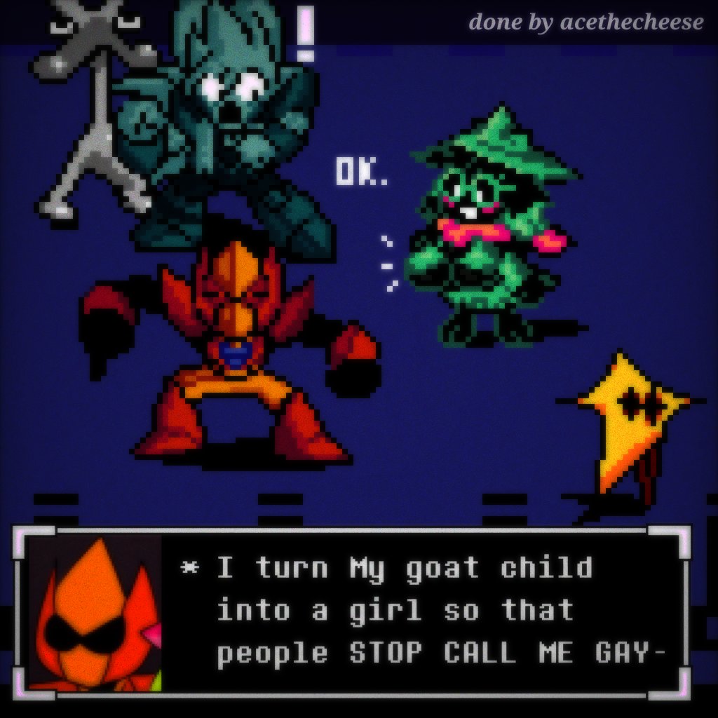 Beeg melon goat child- #ArtistOnTwitter #DELTARUNE #Backandtimeheroesuniverses