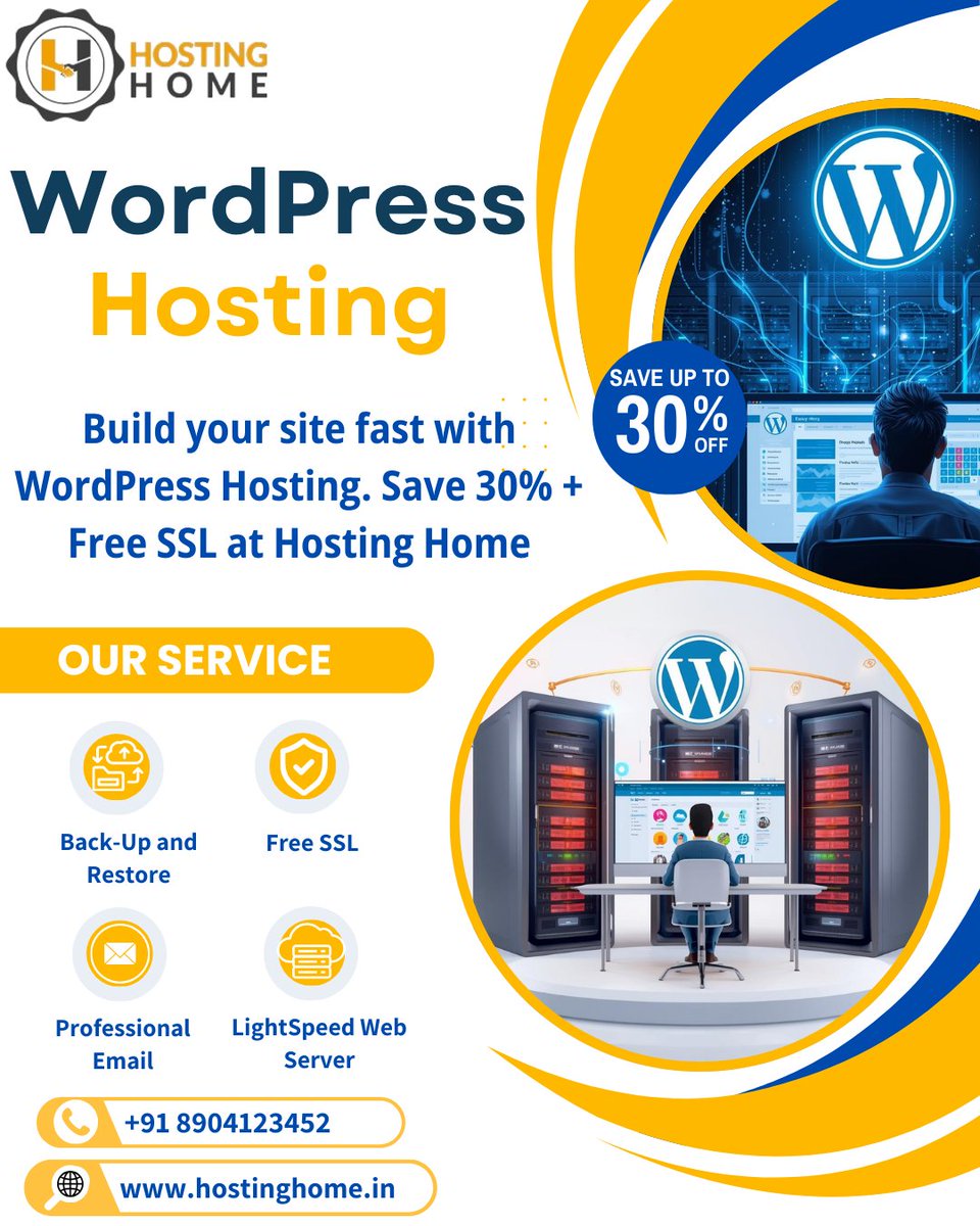 Hostinghome1's tweet image. WordPress Hosting – Get up to 30% OFF with Free SSL, only at Hosting Home.
visit us
hostinghome.in/wordpress-host…
contact us
+91-8904123452
#wordpresshosting #wordpresshostingservices #wordpresshostingplatform #wordpresshostingplan #wordpresshostingindia #wordpresshostingproviders