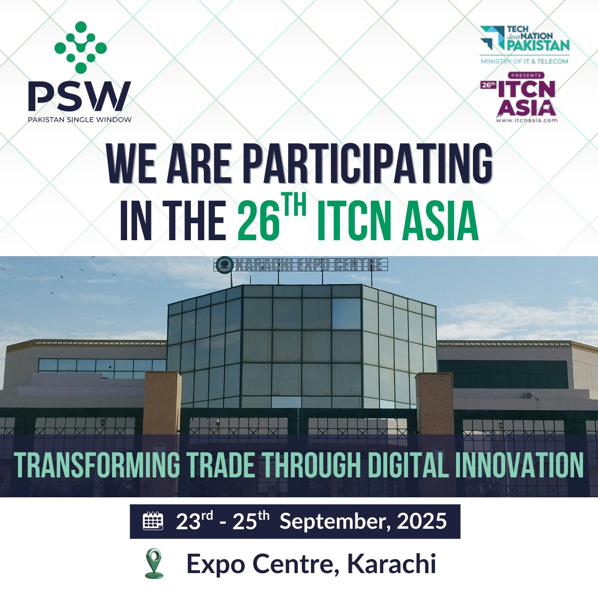 PSW is excited to be part of <a href="/ITCNASIASOCIAL/">ITCN Asia</a> 2025, Pakistan’s biggest technology and startup ecosystem event happening on 23–25 𝗦𝗲𝗽𝘁𝗲𝗺𝗯𝗲𝗿 𝗮𝘁 𝗘𝘅𝗽𝗼 𝗖𝗲𝗻𝘁𝗿𝗲, 𝗞𝗮𝗿𝗮𝗰𝗵𝗶.

As a proud exhibitor, we are bringing to the event our cutting-edge digital platform