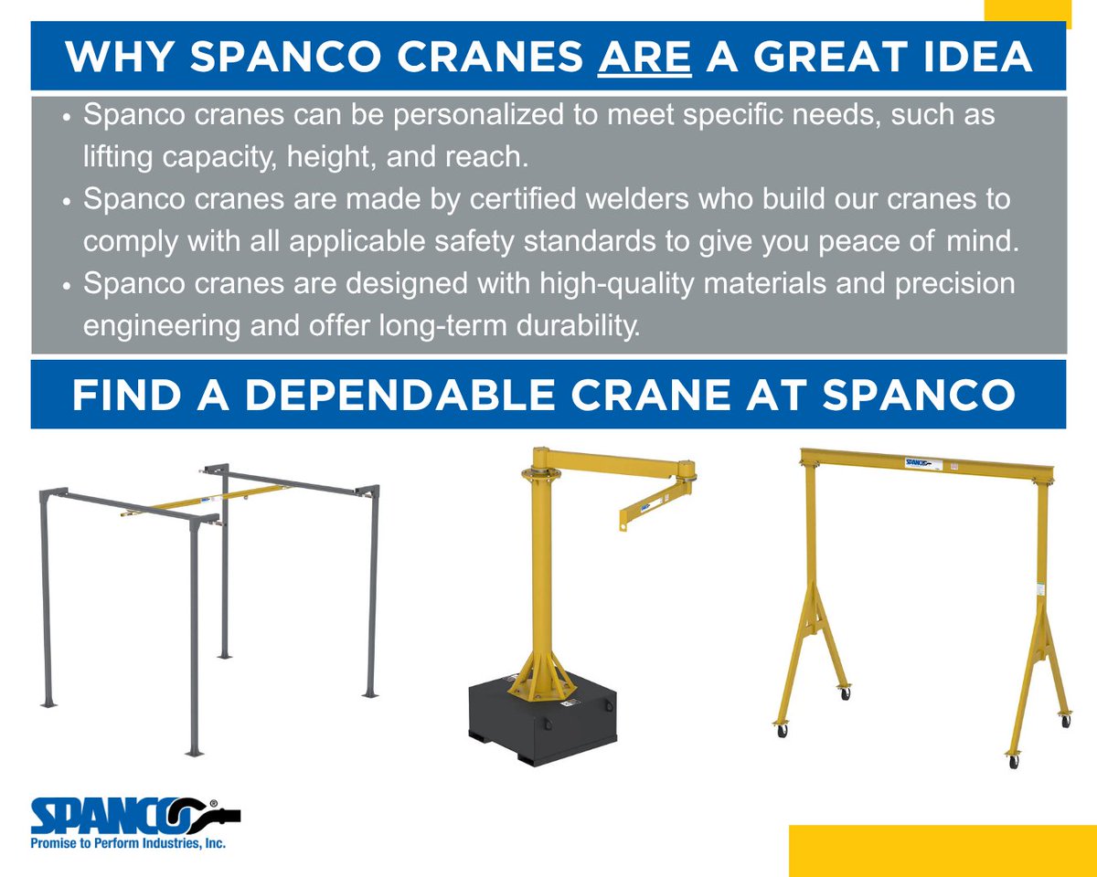 Thinking about building your own overhead crane? This article from Spanco highlights the safety risks, limited customization, and potential legal issues of DIY cranes. Trust a Spanco Crane for better safety and reliability! loom.ly/0tQApEI  #spanco #manfuacturing