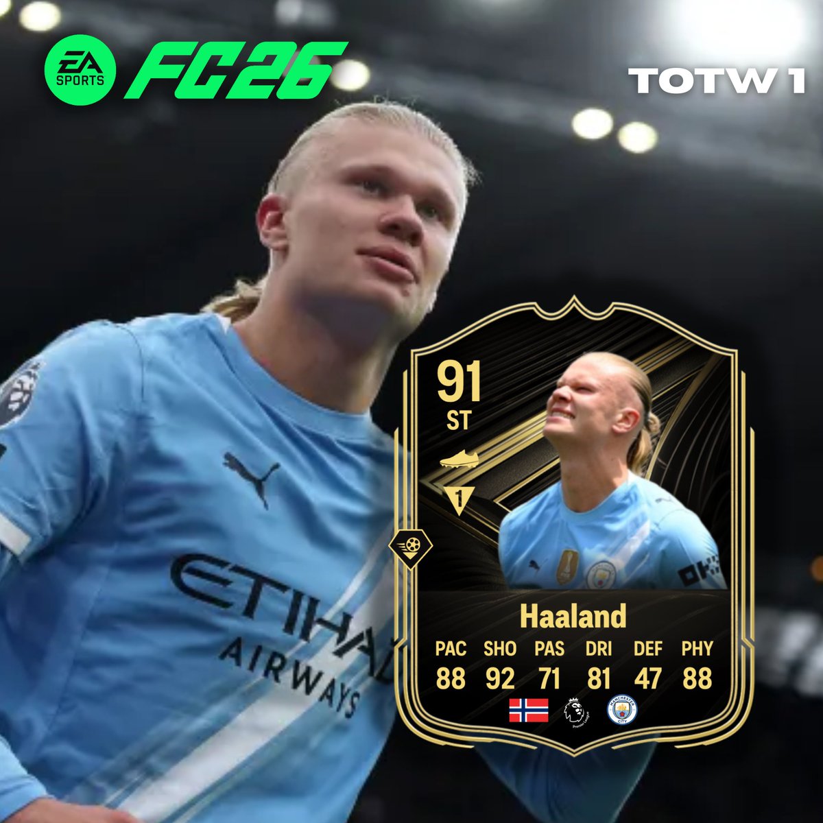 SDMN2013's tweet photo. EA FC 26
TOTW 1 ⚫️🟡

🚨🚨
Mbappé 92 OVR⚪️⚫️
Haaland 91 OVR🔵⚪️
Vitinha 90 OVR 🔴🔵 https://t.co/eaCq2pLsyC