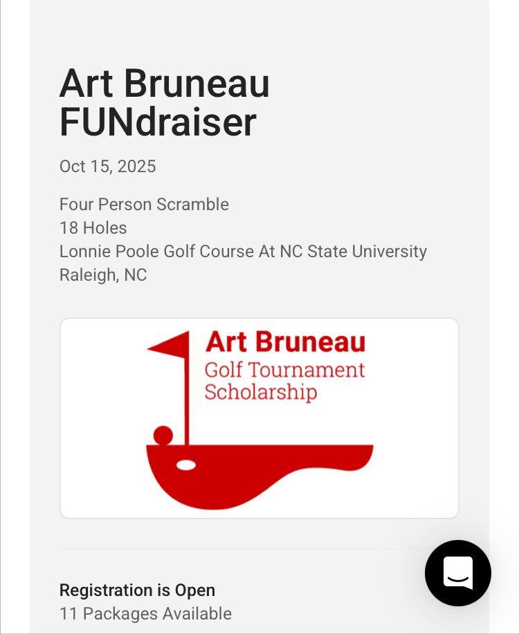 NCTurfBreeding's tweet photo. Hey NC Turf Peeps, registration for the Art Bruneau FUNdraiser ⛳️ is open 🥳👉 https://t.co/H7jjInzaL0 Grab a spot before they disappear! https://t.co/fZFHF4dwQi