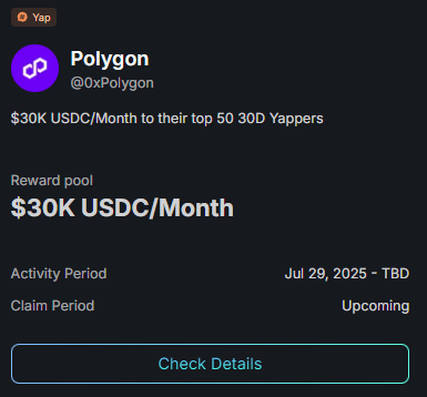 GokuPrimeXBT's tweet photo. Kind reminder that @0xPolygon is putting $30K $USDC each month toward rewarding their top Yappers.

It feels really good seeing people who push the convo every day get noticed.

If you're already yapping about the purple chain, might as well get paid for it.⁩ https://t.co/AkaWhgjjnH
