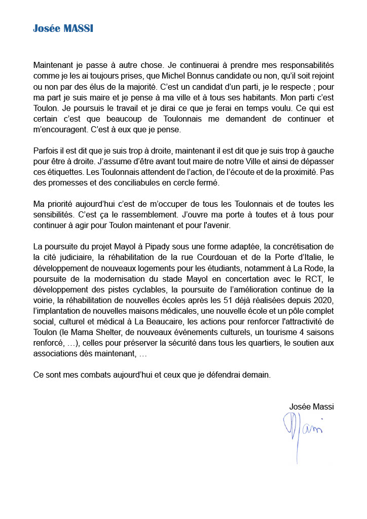 Communiqué : 𝗠𝗼𝗻 𝗽𝗮𝗿𝘁𝗶, 𝗰’𝗲𝘀𝘁 𝗧𝗼𝘂𝗹𝗼𝗻