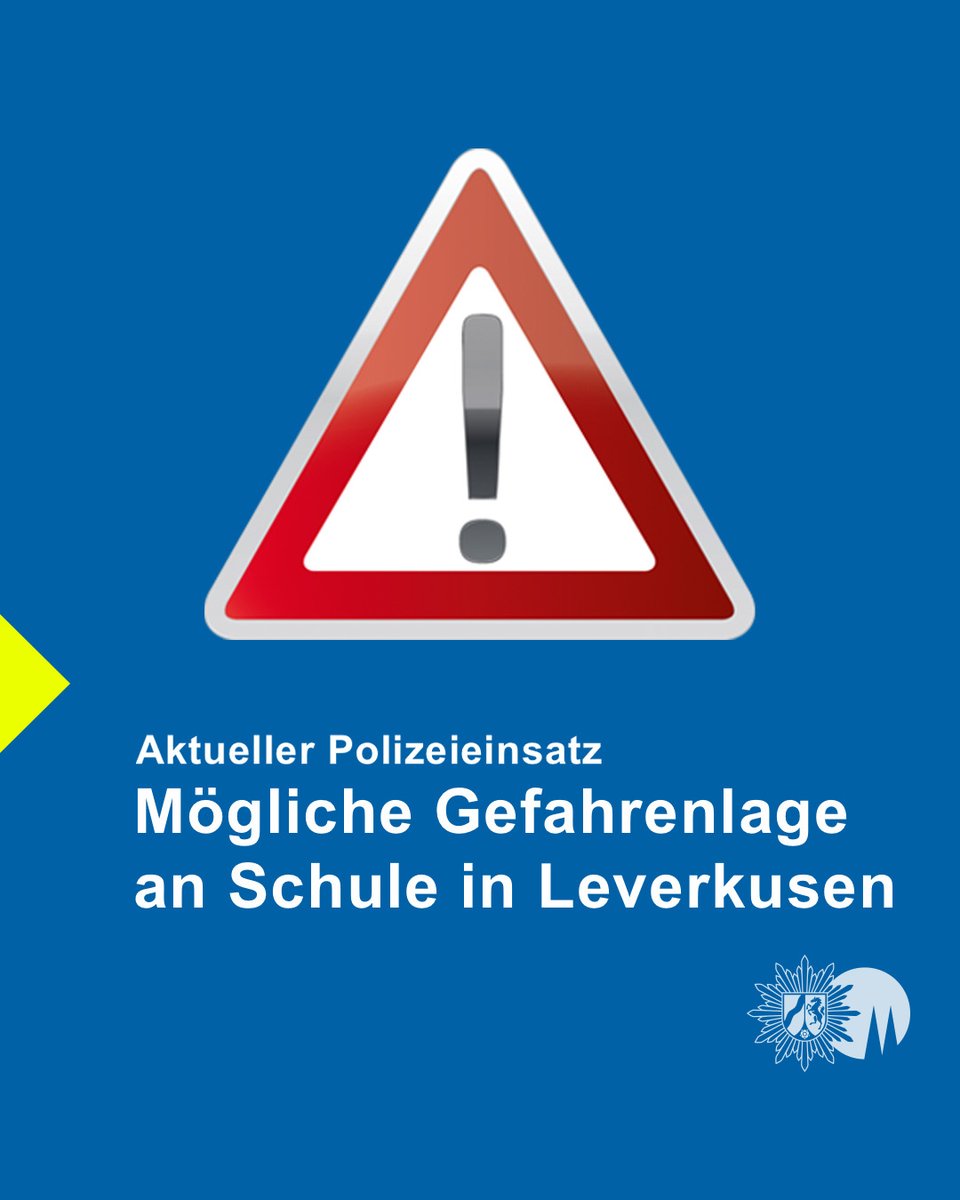 Aktueller #Einsatz
👉 In #Leverkusen-Opladen gibt es eine mögliche #Gefahrenlage. 
👉 Wir sind mit vielen Einsatzkräften vor Ort und klären die Situation. 
👉 Wir sperren den Bereich um das #Landrat-Lucas-Gymnasium. 
❌ Bitte meiden Sie großräumig den Bereich.