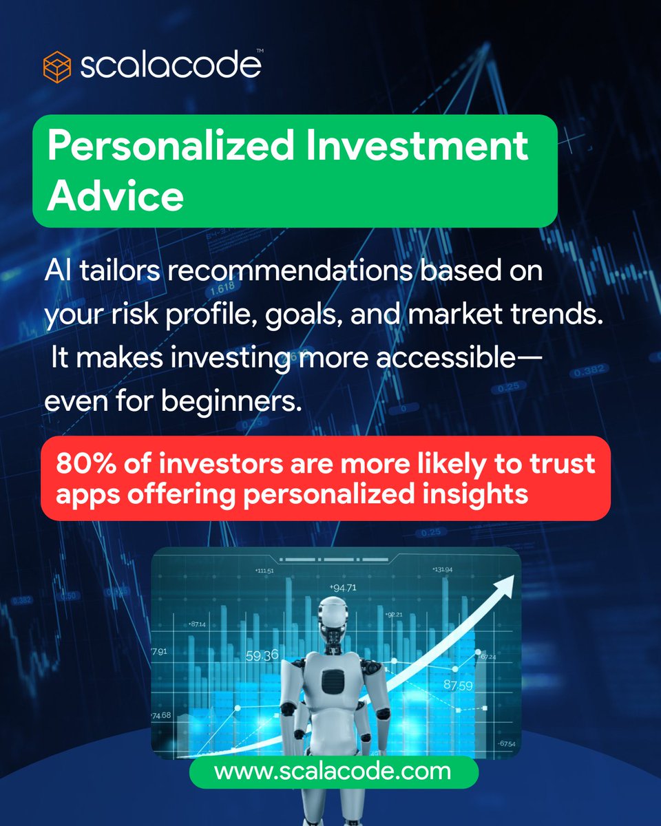scala_code's tweet image. AI in Stock Trading Apps: Smarter Investing at Your Fingertips

AI is transforming how investors use trading apps—analyzing huge data sets, boosting security, and enabling smarter, faster decisions.

Find out here: scalacode.com/blog/ai-in-sto…

#AI #FinTech #StockTrading #ScalaCode