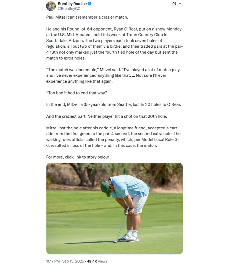 The rules of golf are idiotic sometimes. 

Imagine thinking this is a good rule...

🤮