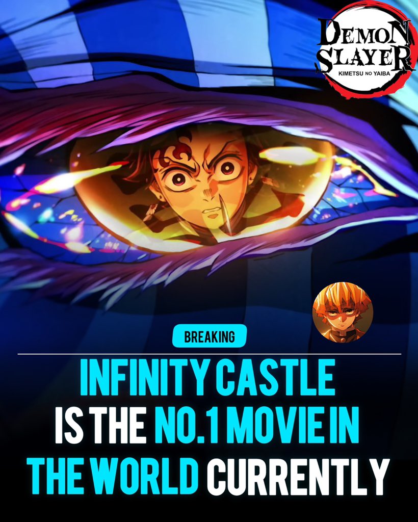 Infinity castle is the top 1 movie in every country 
#DemonSlayer