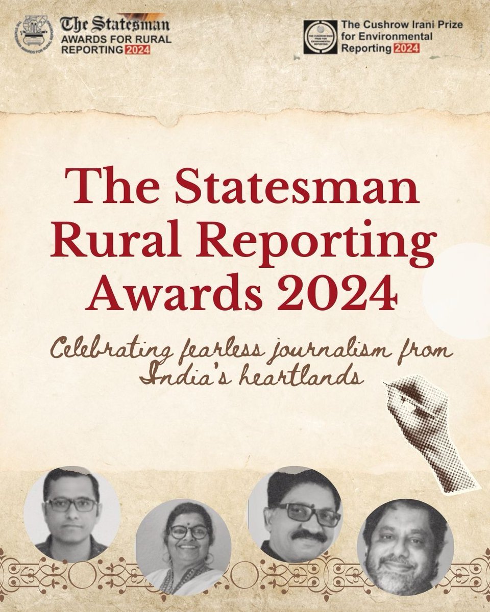 The Statesman honors fearless journalism with the Rural Reporting Awards 2024. This year, First Prize goes to Vijaypal Dudi for uncovering infant trafficking of tribal newborns. K.A. Beena receives the Second Prize for documenting the caste struggles of a Dalit woman Panchayat