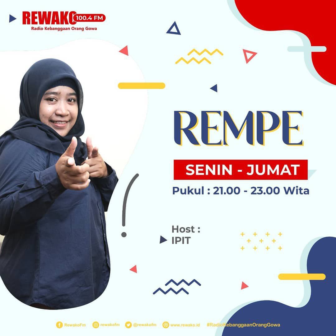 Staytune yuk.. di #REMPE #REwakoMusikPopulEr bareng ipit. silahkan request atau menyapa kerabat, sahabat kamu dsni.. silahkan sms, tlpn, tele &amp; Whatsapp kita di 08114451004, lewat fb/ ig/ line: Rewakofm juga bisa.