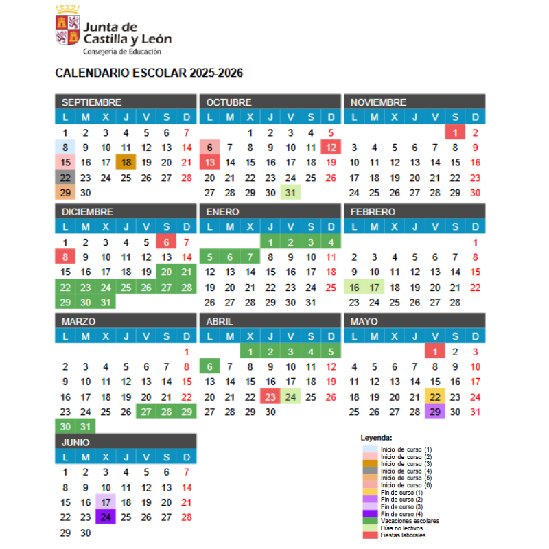 👩‍🏫¡La vuelta al cole ya está aquí!
📆 Consulta las fechas clave del calendario escolar <a href="/educacyl/">Educación JCyL</a> para este próximo curso
educa.jcyl.es/es/calendario-…