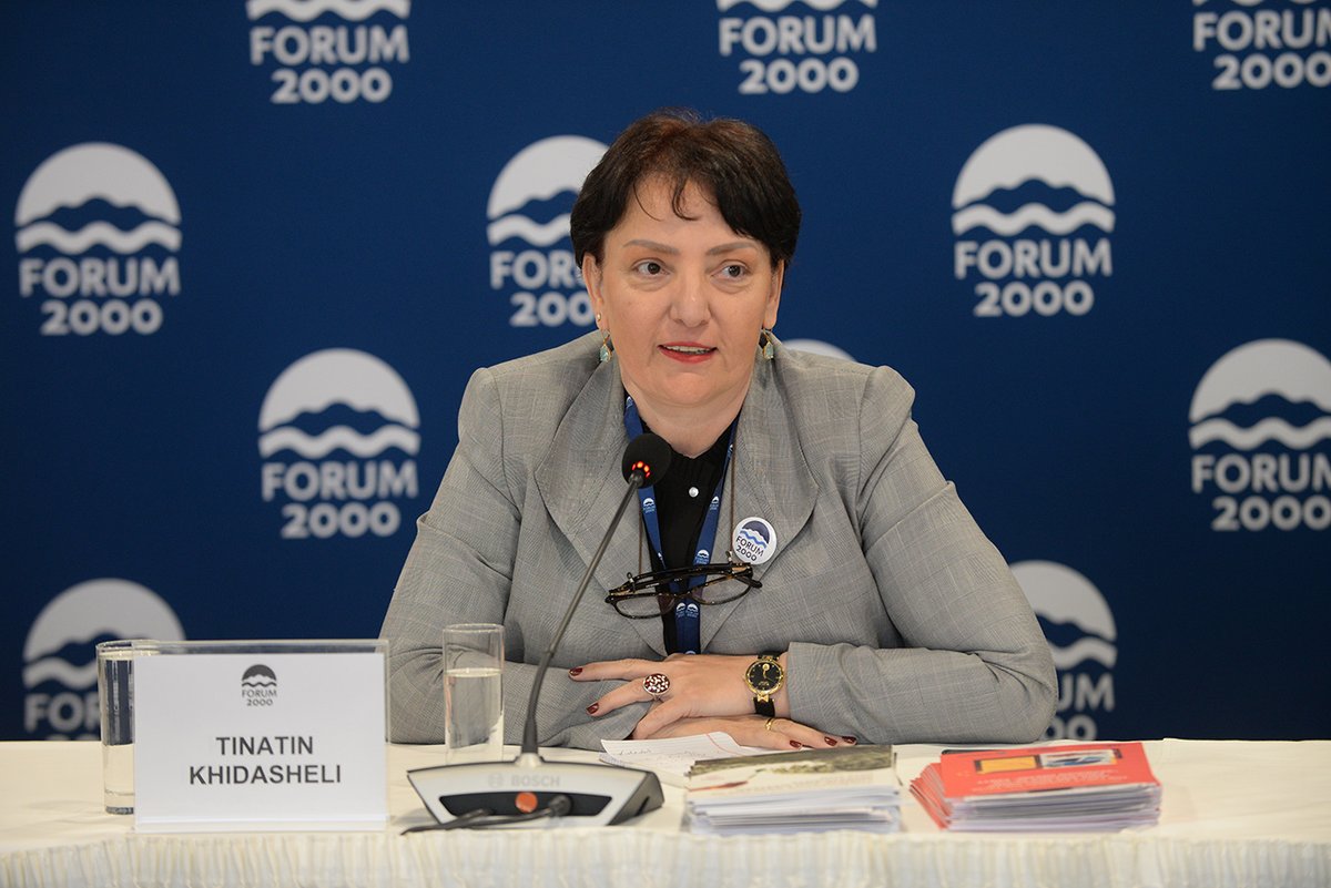 Forum_2000's tweet image. Tinatin Khidasheli, Chair of @IdeaCivic and Georgian ICDR member, faces increasing domestic pressure after her advocacy in front of the U.S. Helsinki Commission. @Forum_2000 and the ICDR condemn this growing persecution of Ms. Khidasheli and Civic IDEA by the GD government.