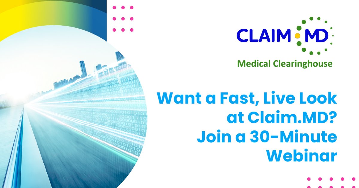 The clearinghouse you choose impacts every step of your revenue cycle.

This free webinar covers how modern clearinghouses can boost efficiency, transparency, and performance across the board.

Register now: claim.md/webinar