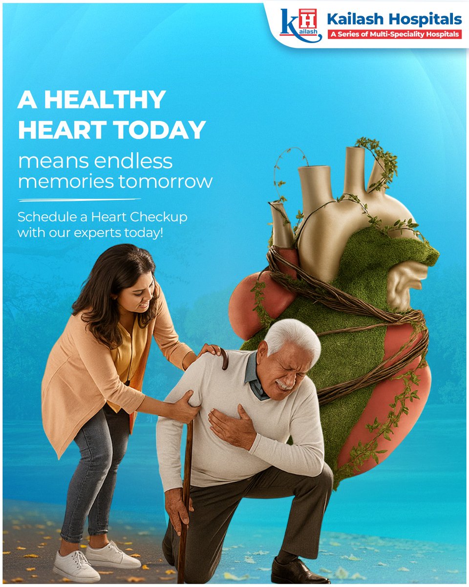 A healthy heart today means endless memories tomorrow. ❤️
Don't wait for symptoms to show up. A preventive #heartcheckup is the best investment in your future.

Schedule a comprehensive Heart Checkup with our experts at Kailash Hospitals today!

#HeartHealth #CardiacCare