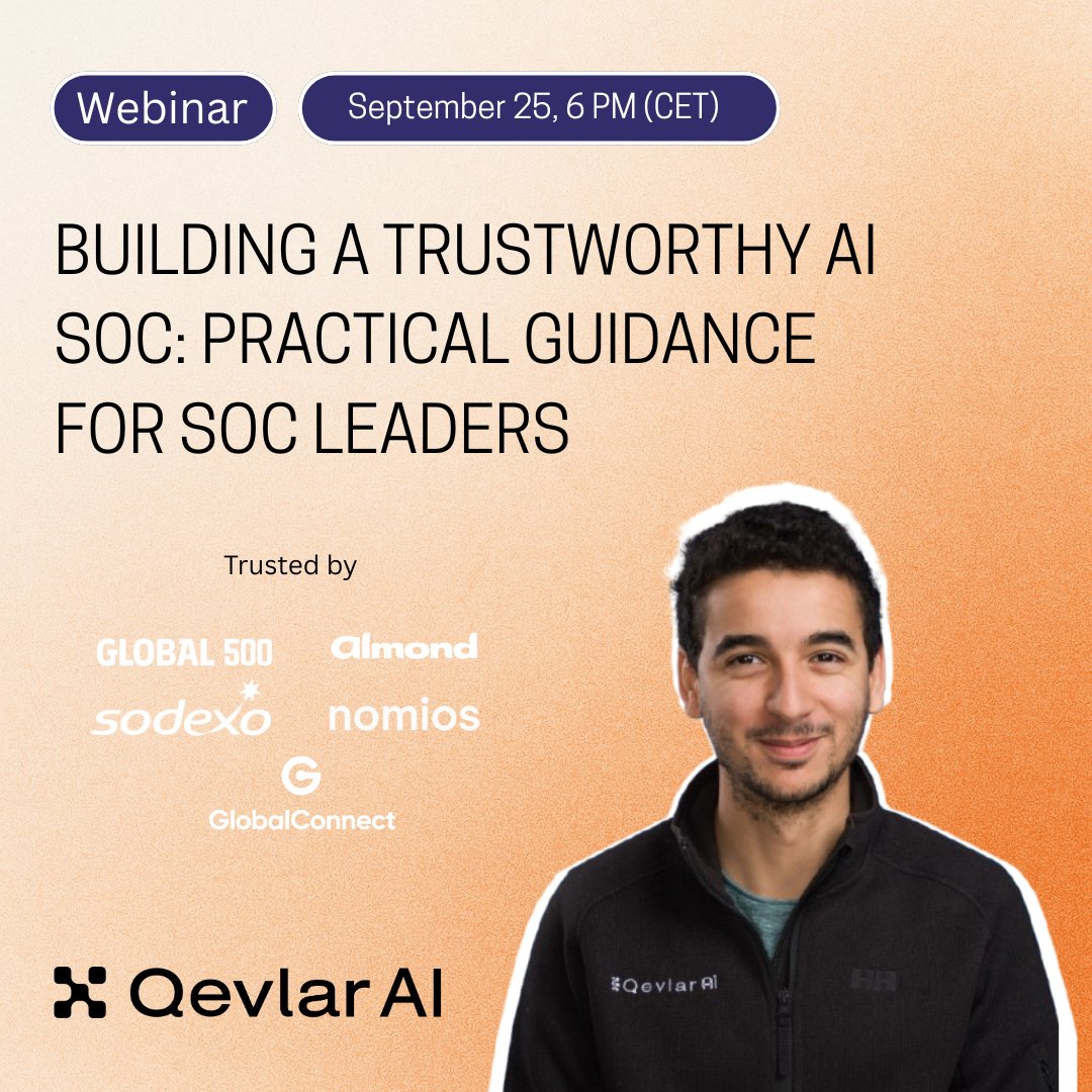 #AI in the #SOC is exciting but risky. Inconsistency can turn “innovation” into chaos and more work. We’re excited to back #QevlarAI, leading the convo building trustworthy AI SOCs. 
Register for their 9/25 webinar: us06web.zoom.us/webinar/regist… #forgepointfamily