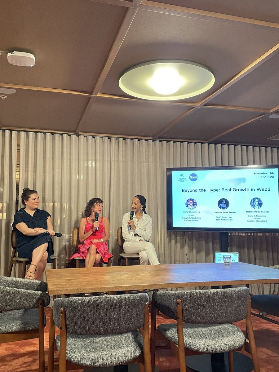 vSelf joined the first <a href="/shefiorg/">shefi.eth (💫,💫)</a> x <a href="/cryptomondaybcn/">CryptoMondays Barcelona</a> meetup in Barcelona 💜
From hype to purpose, the message was clear:
Web3 growth = real value, clear branding, and communities as stakeholders.
A good confirmation that by building with a focus on community we do what actually