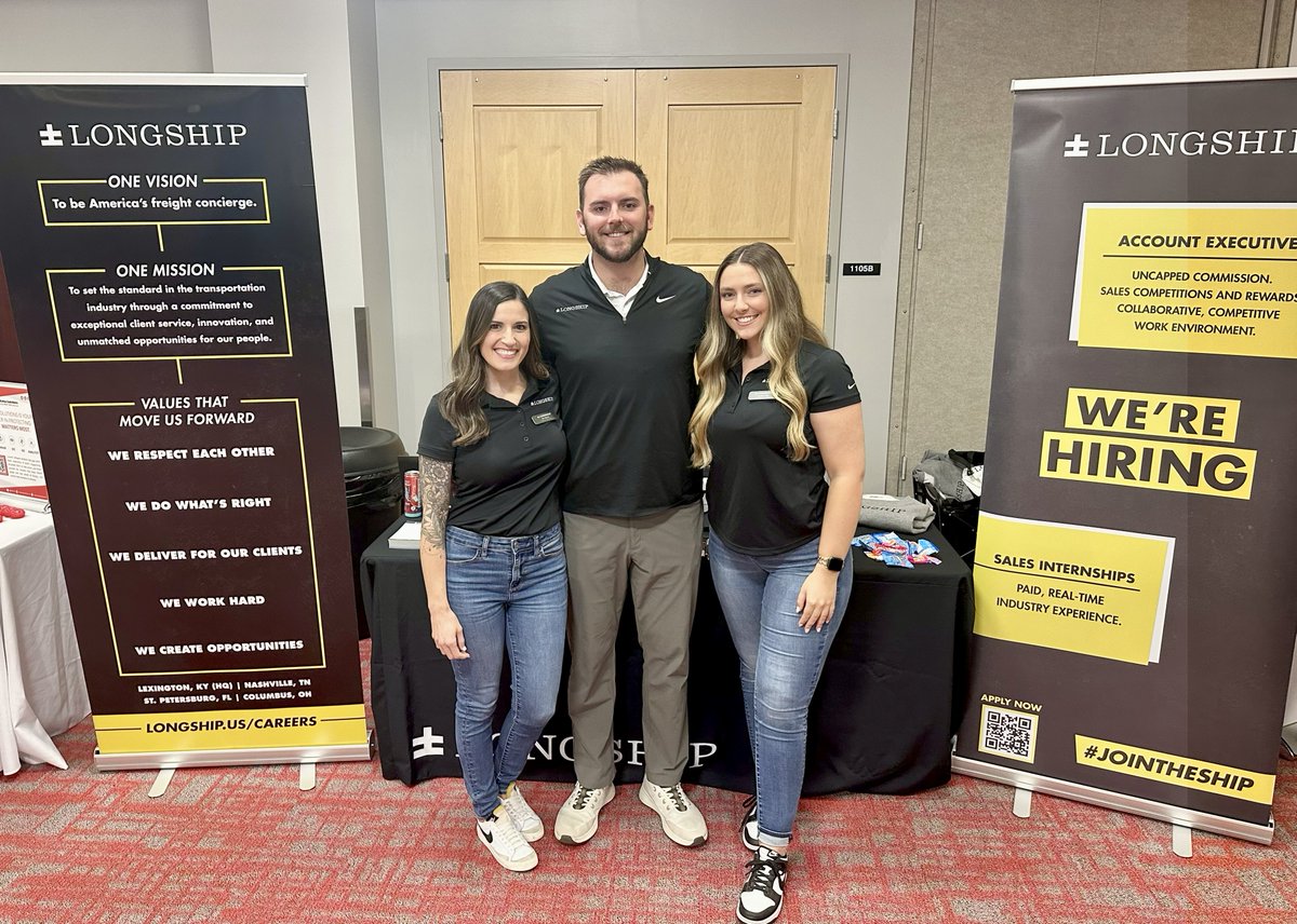 LongshipLex's tweet image. We had a great time connecting with students at The Ohio State University Fisher College of Business Career Fair last Tuesday!

Even better, we had a surprise visit from our Columbus General Sales Manager, Jack, who brought the energy and insight! 💼✨

#longship #jointheship