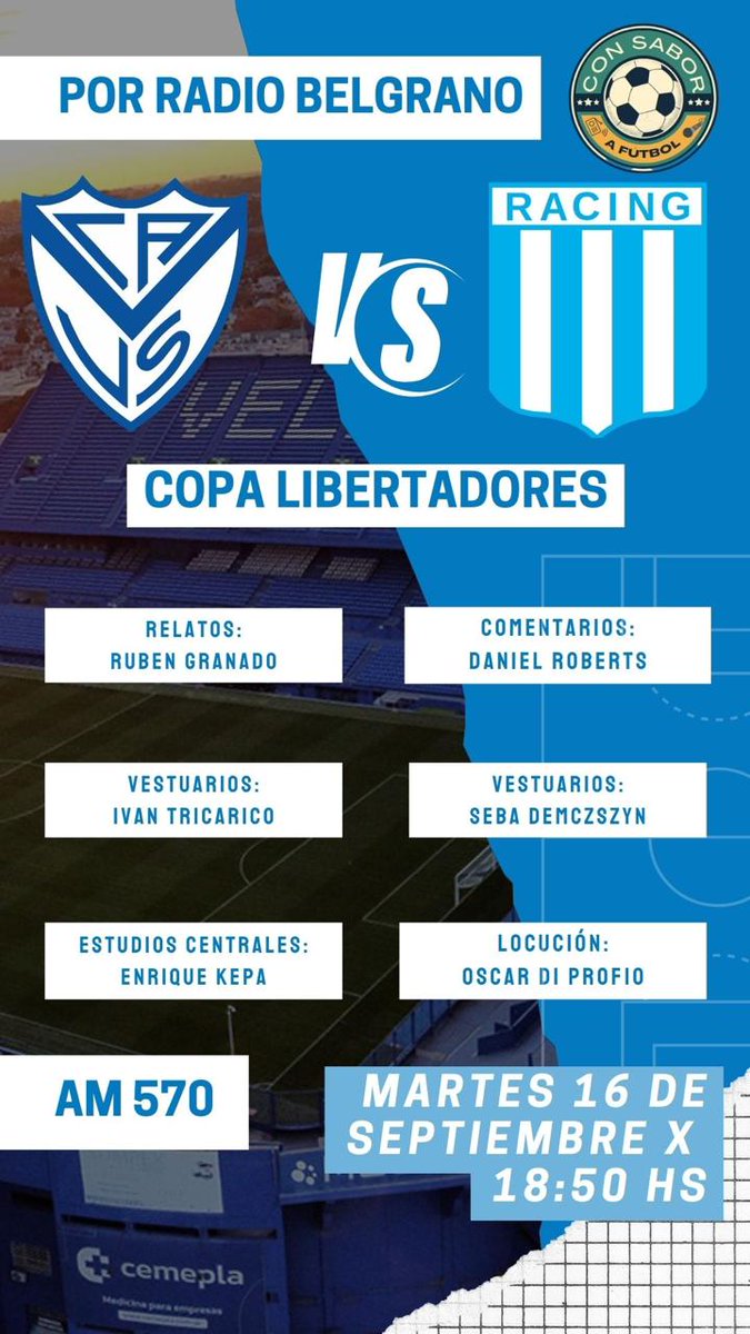 Copa Libertadores 
Por Belgrano AM 570