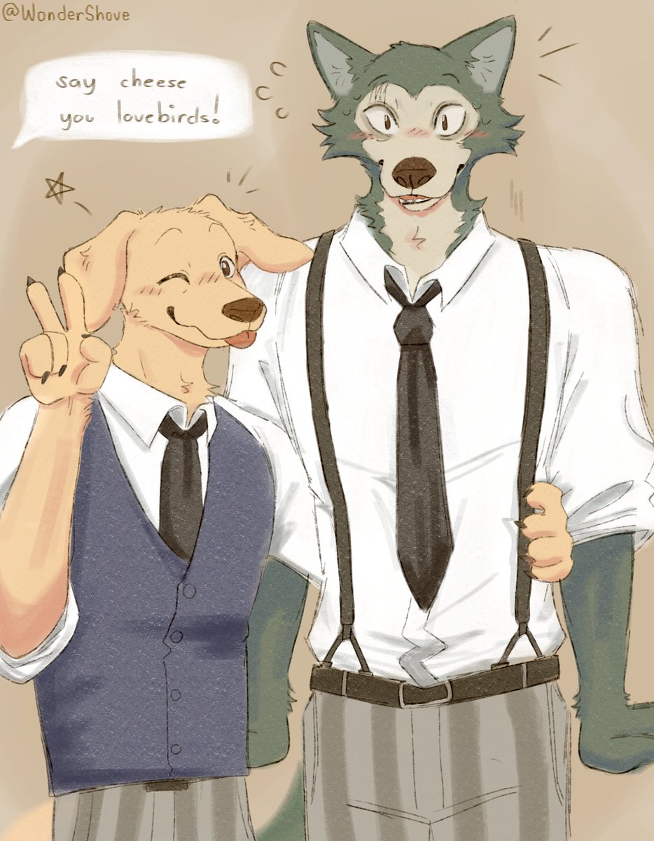 WonderShove's tweet image. jackoshi valentines art i did on february 🐶🐺