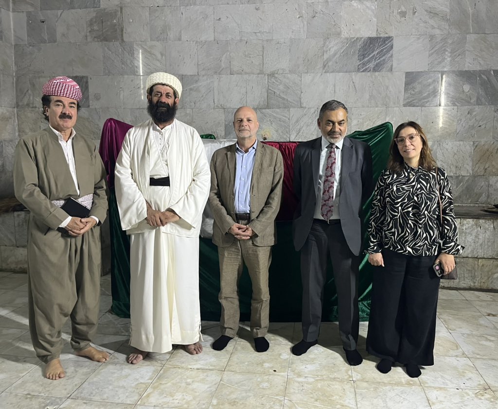 Today in Lalish, Yazidis’ spiritual centre. Supporting coexistence and respect for nature. <a href="/UNIraq/">UNAMI</a>