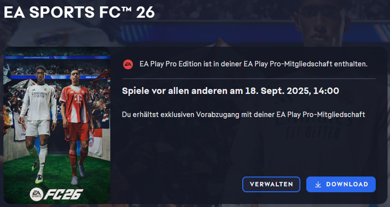 DerDansen_'s tweet photo. @ge_micha @Marco15879145 @Packsi_F95 Donnerstag, 14 Uhr mit EA Play Pro https://t.co/htig6GOB99