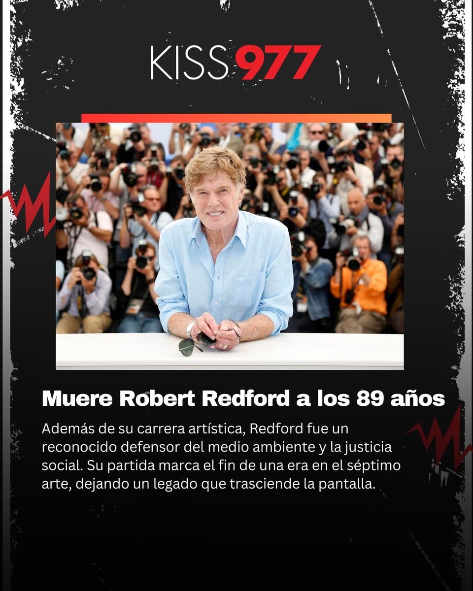 El mundo del cine y la cultura llora este 16 de septiembre de 2025 la muerte de Charles Robert Redford Jr., mejor conocido como Robert Redford. M
Más detalles: goo.su/z90v8PA