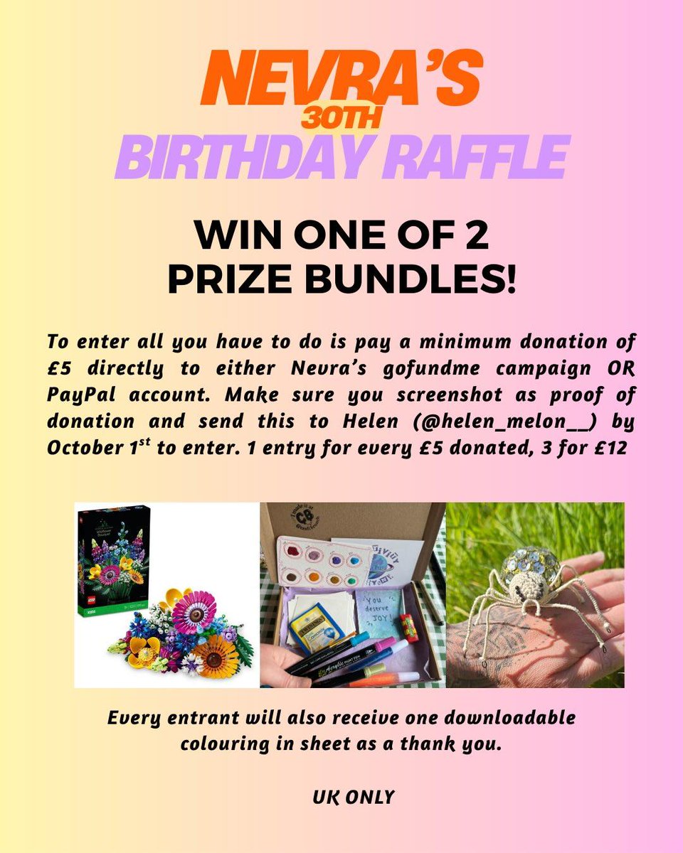 SaveLizNevra's tweet image. instagram.com/p/DOYrWoriJz4/…

🌺 Nevra’s 30th Birthday Raffle 🌺

#MutualAid #pwME
#SevereMECFS #SevereME  #DomesticViolence #Birthday #MillionsMissing #SolarReturn