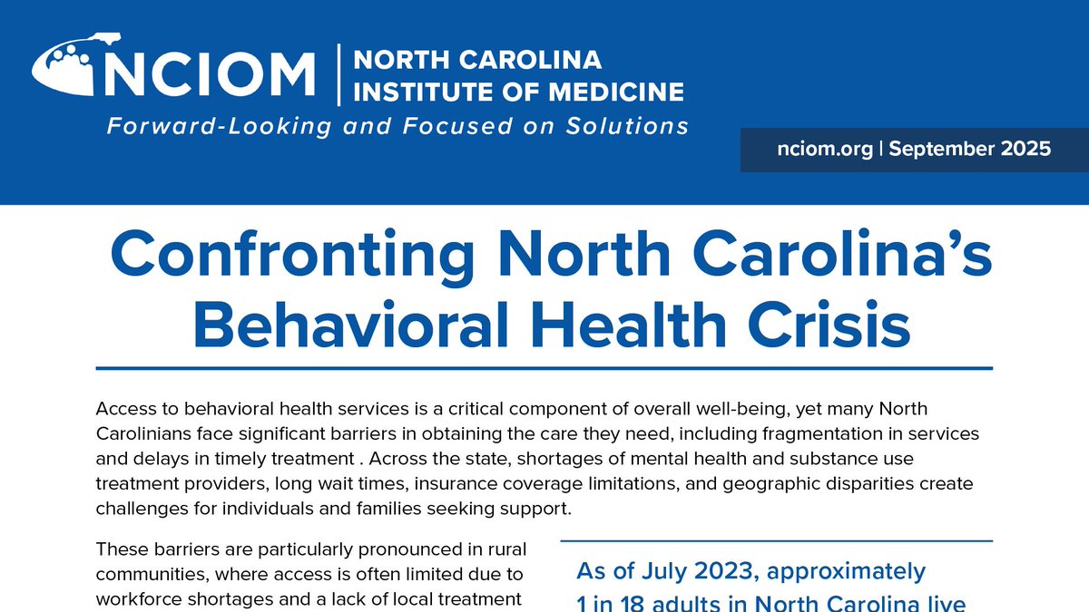 North Carolina Institute of Medicine tweet media