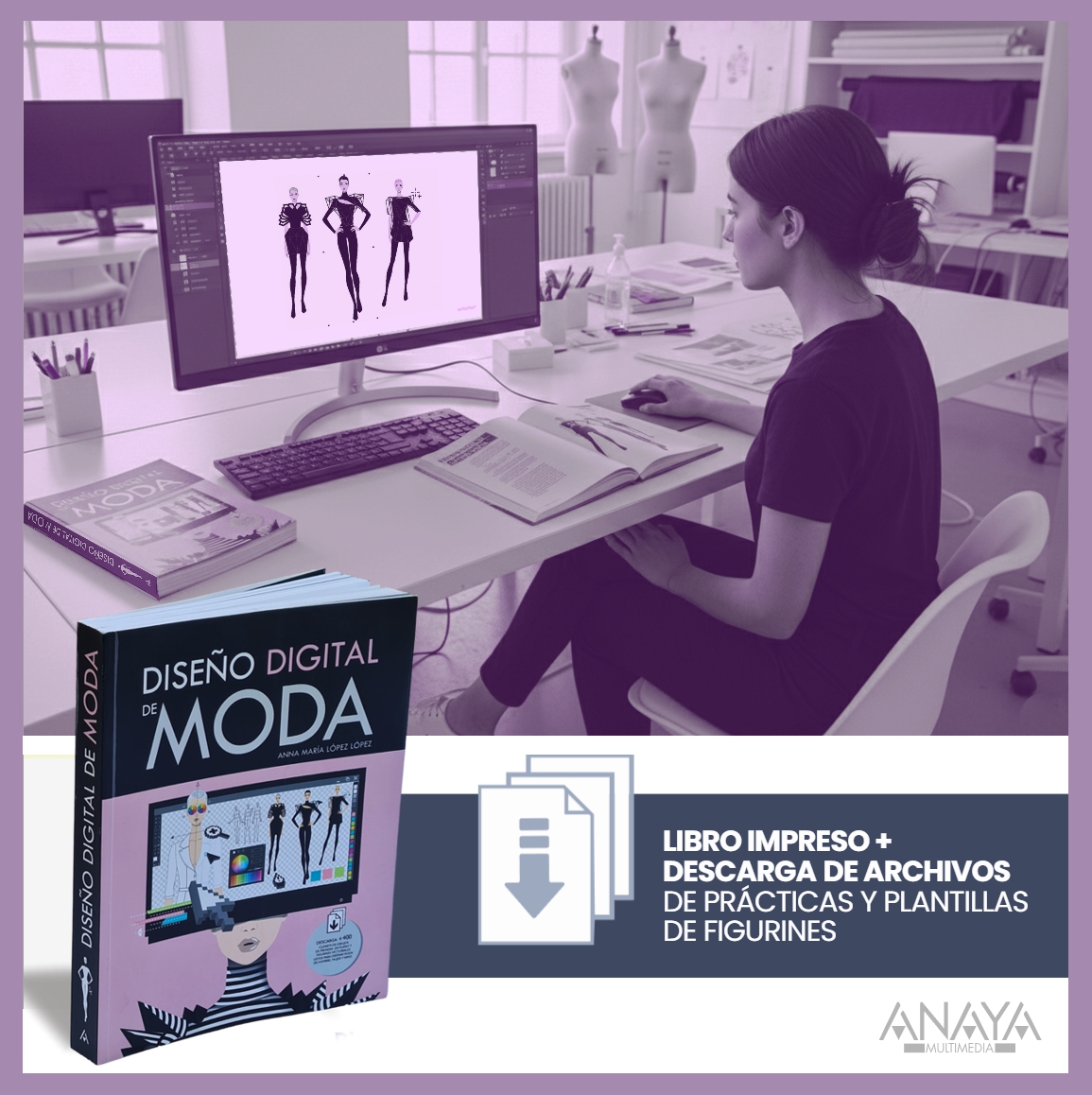 DisenoModaDig's tweet image. Diseña más rápido con el libro Diseño Digital de Moda: incluye plantillas de figurines de moda hombre, mujer y niño, archivos de práctica y +400 cliparts de moda profesionales (fashion flats) listos para usar+ info en disenodemoda.com #diseñomoda #moda #digital #diseñadora