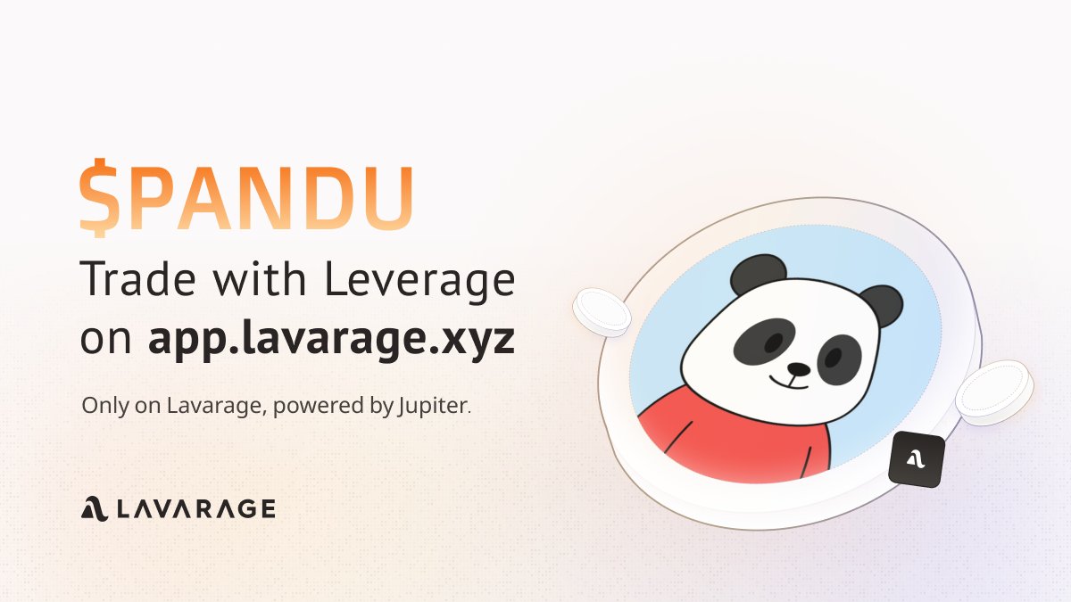 Lavaragexyz's tweet image. ⚡ JUST LAUNCHED: $PANDU @Pandupandas is NOW available with up to 4X leverage on Lavarage! ⚡

👉 Trade now: app.lavarage.xyz/?ref=PANDU

✅ CA: 4NGbC4RRrUjS78ooSN53Up7gSg4dGrj6F6dxpMWHbonk

Be among the first to trade the hottest token while it's still fresh. No waiting for CEX…