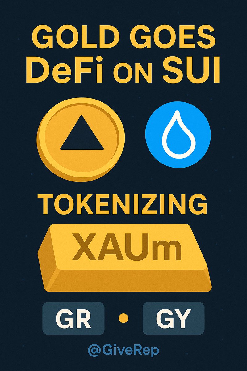 🌟 Gold goes DeFi on <a href="/SuiNetwork/">Sui</a>! 🌟
<a href="/creekfinance/">Creek Finance</a> x <a href="/matrixdock/">Matrixdock</a> tokenize XAUm 🪙 From one bar:
🛡️ GR = stable yield fortress
🚀 GY = 10–30x revenue beast
Gold $3,650+ 📈 Grind REP <a href="/GiveRep/">GiveRep</a> #CreekOnSui