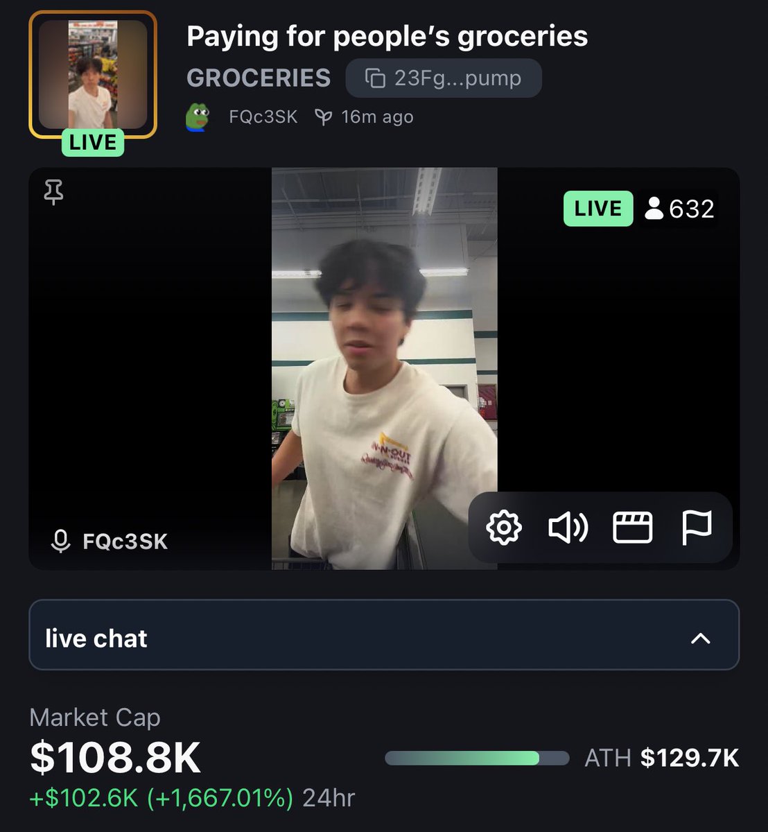 SigmaKey_'s tweet image. Paying For Peoples Groceries With Creator Fees 🙌 $Groceries

LIVE ON @pumpdotfun LINK BELOW

23Fg93TH9qnhMuTL4zTqZAYTsMztieA9bhWUixu3pump

pump.fun/coin/23Fg93TH9…

A chance before America wakes up ✅
And a chance for those who missed the entry $Runner🏃‍♂️✅