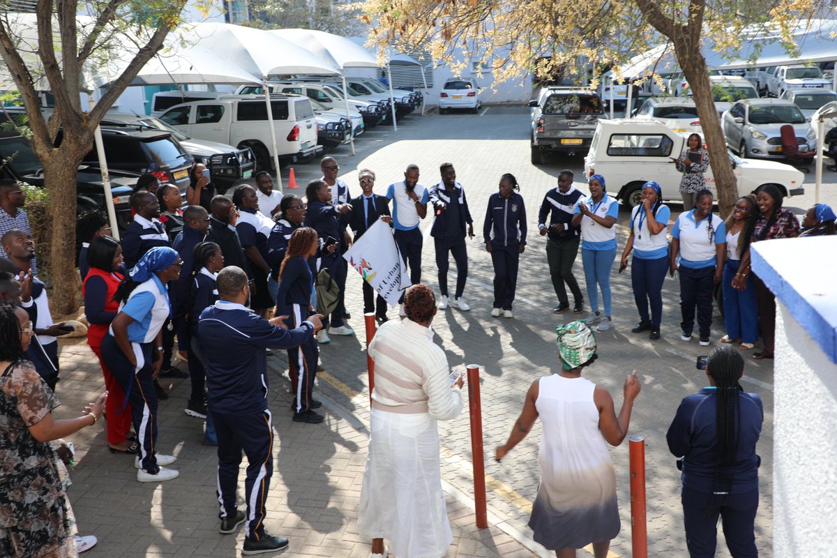 WELCOME 

On Monday, 15  September 2025, the Ministry staff members  welcomed the sports teams that participated in the Regional Council's Annual Wellness Week, hosted in Mariental, Hardap Region last week. 

The Ministry is expected to host next year's Wellness Week.
<a href="/top/">top</a> fans