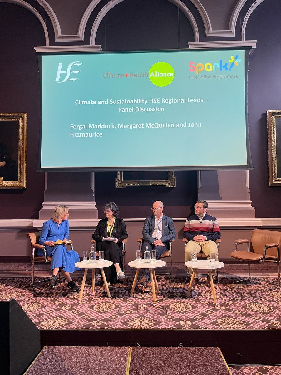 ClimHealthIre's tweet image. Panel discussion between Fergal Maddock, Margaret McQuillan, and John Fitzmaurice, HSE Regional Leeds on Climate and Sustainability.

#ClimateHealth – The Time is Now
 
@HSELive @ClimHealthIre @ProgrammeSpark @crowley_philip @RoisinQI