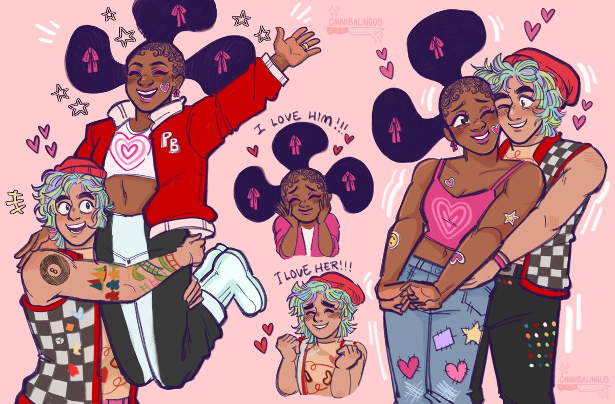 Cannibalingus's tweet photo. They make me so happy ⚾️♟️📣 I’m thinking their ship name could be “Fanfair” (like fanfare 🎉) #dateeverythinggame #dateeverythingfantina #ParkerBradley https://t.co/Jlu2AdmBVQ