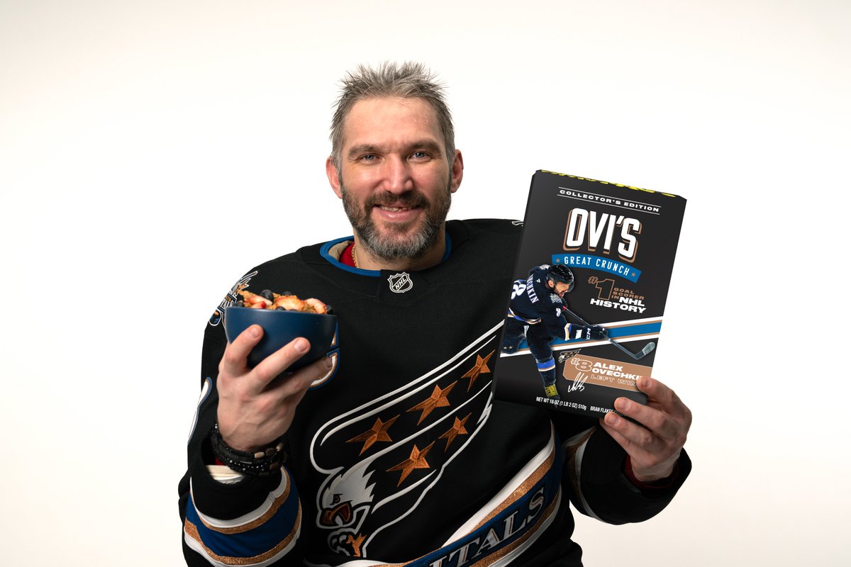 Alex Ovechkin has launched a “classic cornflakes-style cereal